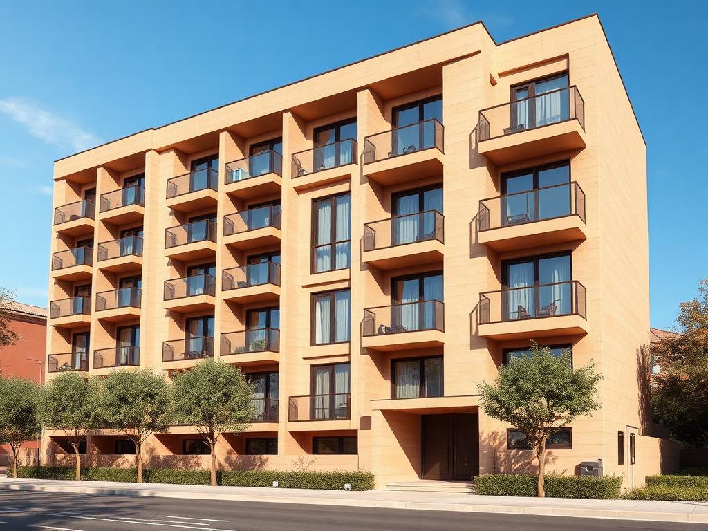 Modern apartment building